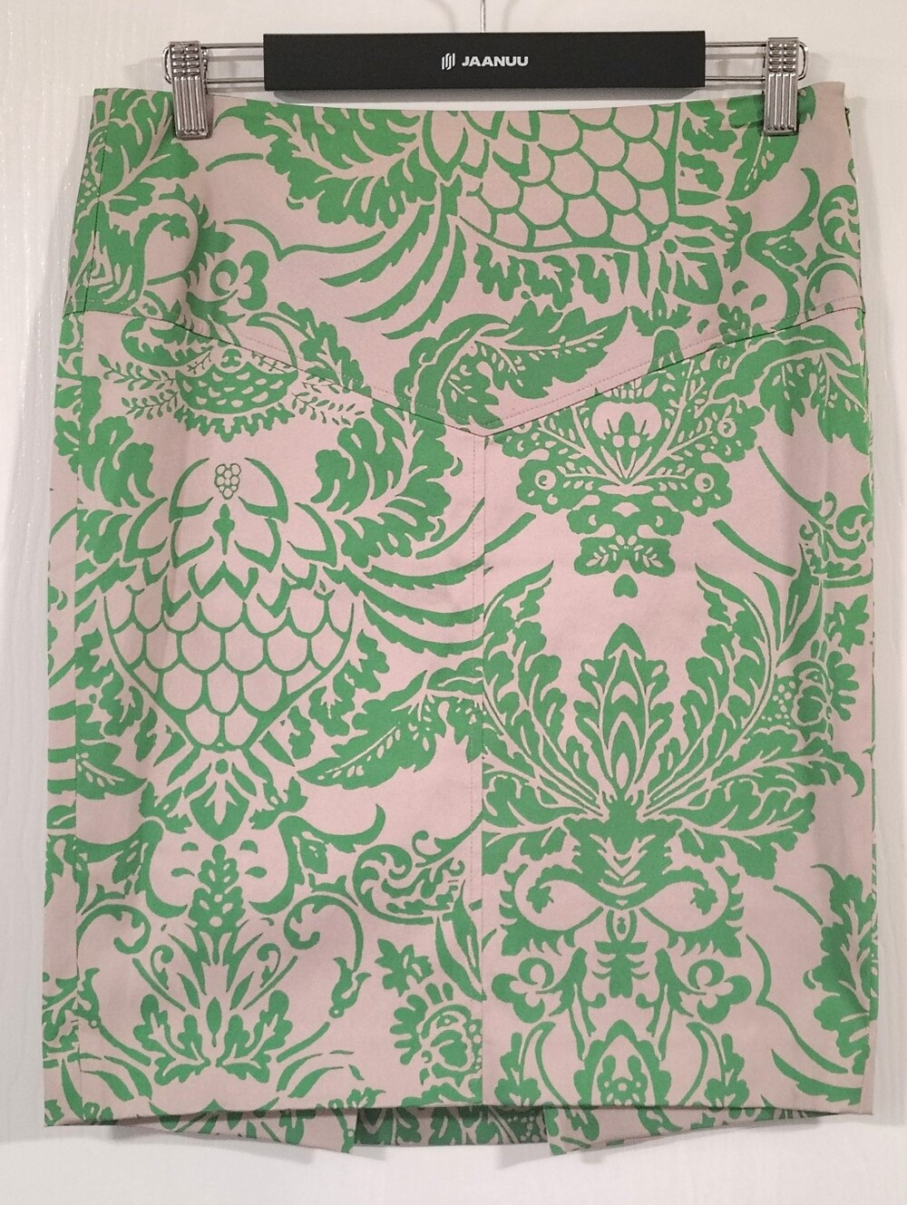 Diane von Furstenberg Harleena Silk Blend Skirt Women's 6 Green / Beige Floral - Picture 2 of 10